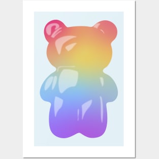 Pastel Rainbow Gummy Bear Candy Posters and Art